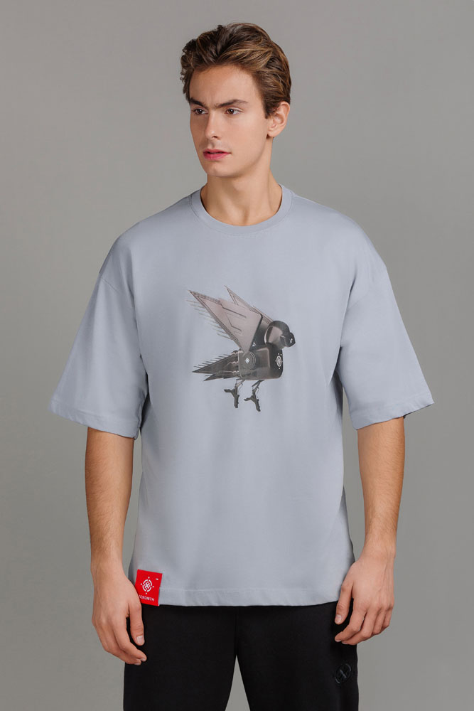 T-SHIRT - GREY ACROBIRD | Acronith